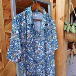 VINTAGE Robe Bleu