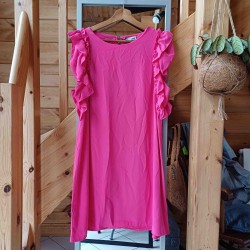 Robe Volants - Rose