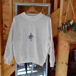 VINTAGE - Pull Blanc