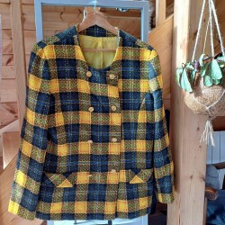 VINTAGE - Blazer Jaune rock